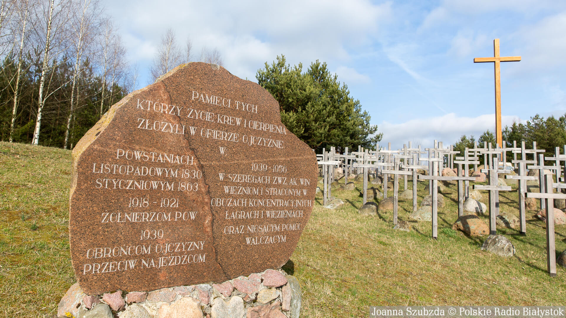 Wzgórze Krzyży w Gibach upamiętniające ofiary Obławy Augustowskiej, fot. Joanna Szubzda